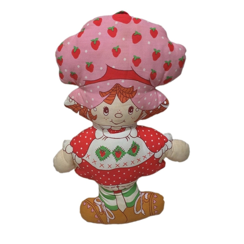 Vintage 1980's Strawberry Shortcake Cut-And-Sew Fabric Pillow Doll Plush